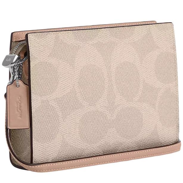 Coach Slim Crossbody Bag In Signature Canvas - Sand/ Taupe CAR12