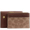 Coach Card Holder Wallet In Signature Canvas - Tan/ Brown CZ034