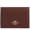 Coach Card Holder Wallet In Signature Canvas - Tan/ Brown CZ034