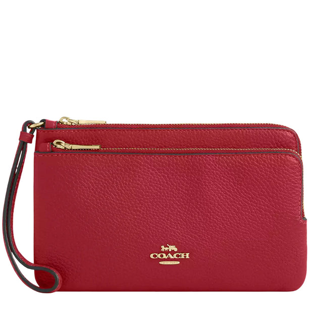 Coach Double Zip Wallet - True Red CU919