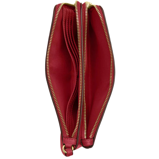 Coach Double Zip Wallet - True Red CU919