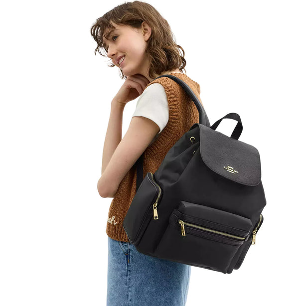 Coach Nylon Baby Backpack Bag - Black C6808