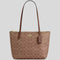COACH Fiona Zip Tote Bag In Signature Canvas Tan/Brown RS-CBT18