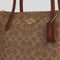 COACH Fiona Zip Tote Bag In Signature Canvas Tan/Brown RS-CBT18