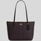 COACH Fiona Zip Tote Bag In Signature Canvas Walnut/Black RS-CBT18