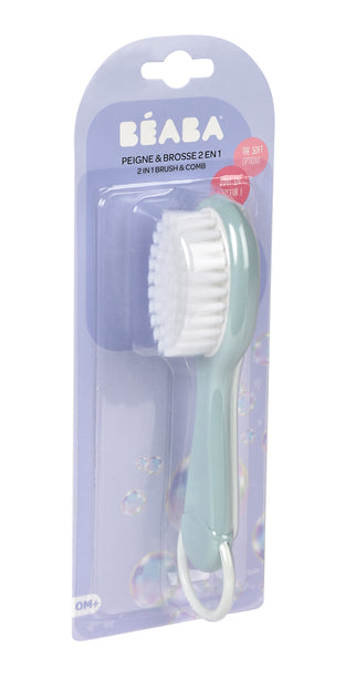 Beaba Baby Brush & Comb - Green Blue