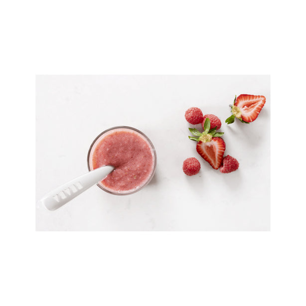 Beaba 1st Stage Silicone Spoons 4m+ 4 Pack - Windy Blue/Eucalyptus Green/Light Mist/Vintage Pink