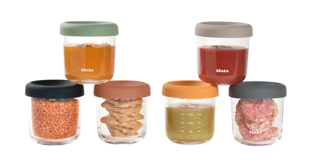 Beaba Glass Portion Jars 250ml 6 Pack