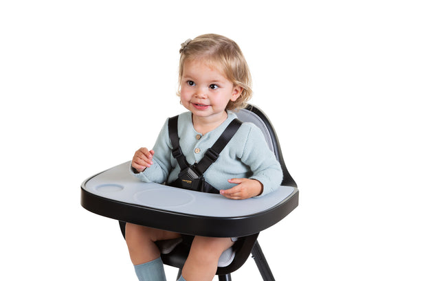 Childhome Evolu Feeding Tray + Silicone Placemat - Black