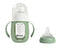Beaba Glass Bottle with Silicone Protective Sleeve 210ml - Sage Green