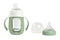 Beaba Glass Bottle with Silicone Protective Sleeve 210ml - Sage Green