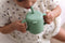 Beaba Silicone Straw Cup - Sage Green