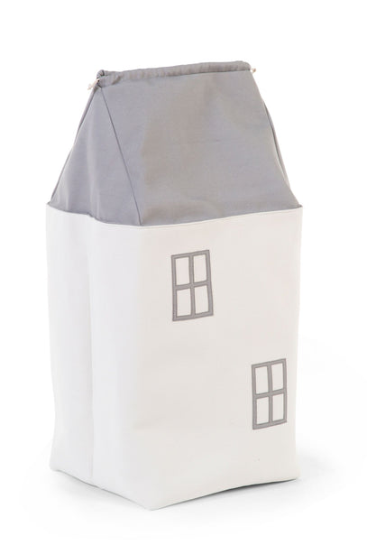 Childhome Toy Box House - Polyester - Grey Off White