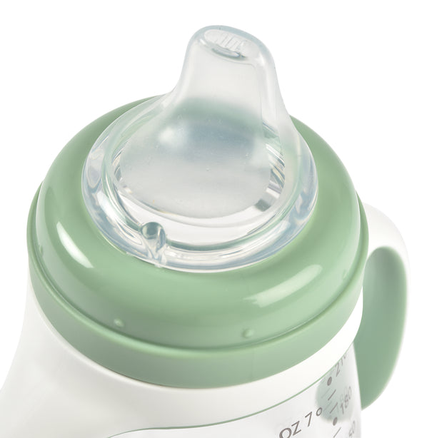 Beaba 2 in 1 Bottle to Sippy Learning Cup 210ml - Sage Green