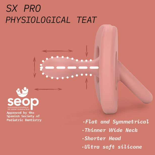 Suavinex Colour Essence All Silicone Soother with SX Pro Physiological Teat 6-18M - Nude