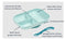 Beaba Silicone Suction Divided Plate - Mineral Grey
