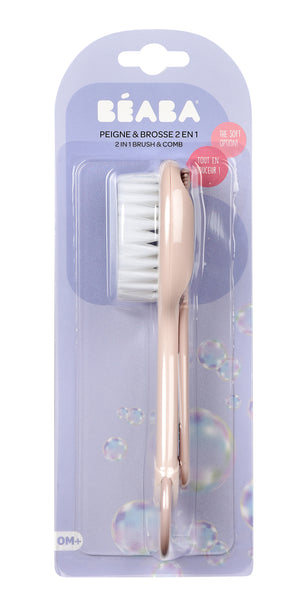 Beaba Baby Brush & Comb - Vintage Pink