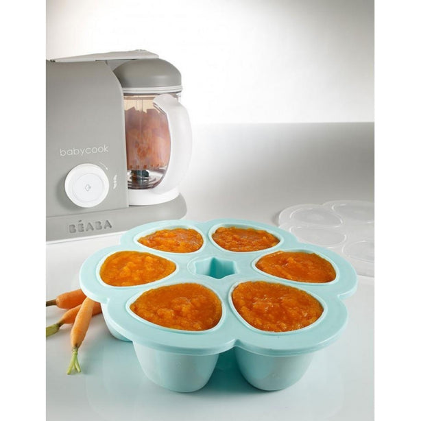 Beaba Multiportions Silicone Freezer Tray 6 x 90ml - Windy Blue