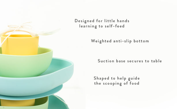 Beaba Silicone Suction Bowl - Sage Green