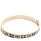Coach Signature Enamel Hinged Bangle Bracelet in Gold/ Black CI904