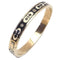 Coach Signature Enamel Hinged Bangle Bracelet in Gold/ Black CI904