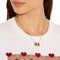 Coach Signature Enamel Necklace in Gold/ Black C9446