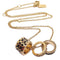 Coach Signature Enamel Necklace in Gold/ Black C9446