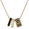 Coach Signature Enamel Necklace in Gold/ Black C9446