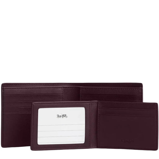 Coach 3 In 1 Wallet In Signature Canvas in Black Currant CW380