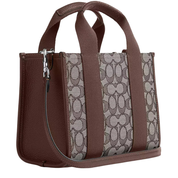 Coach Smith Tote Bag 24 In Signature Jacquard - Oak/ Maple CAR78