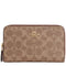 Coach Medium Id Zip Wallet In Signature Canvas - Tan/ Brown CW781