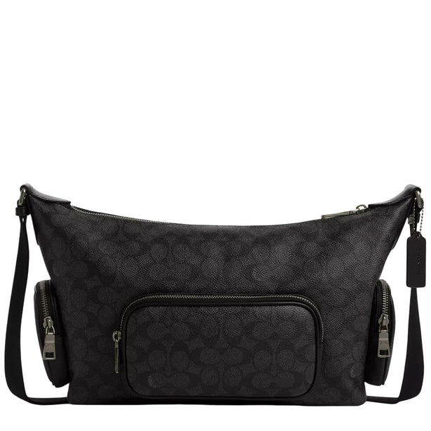 Coach Finn Crossbody Bag With Pockets In Signature Canvas - Charcoal/ Black CCG18