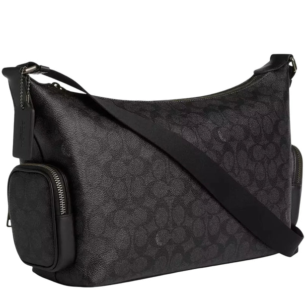 Coach Finn Crossbody Bag With Pockets In Signature Canvas - Charcoal/ Black CCG18