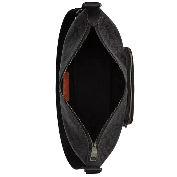 Coach Finn Crossbody Bag With Pockets In Signature Canvas - Charcoal/ Black CCG18