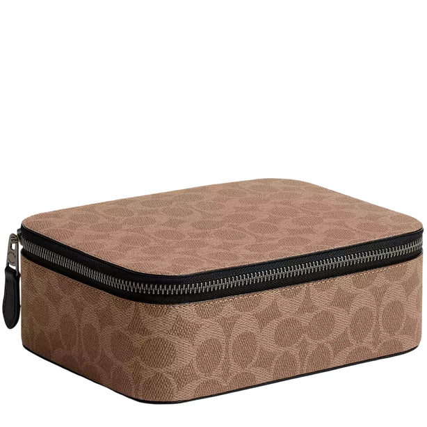 Coach Tech Organizer In Colorblock Signature Canvas - Khaki/ Black CY392