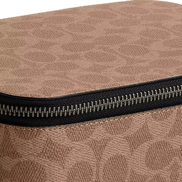 Coach Tech Organizer In Colorblock Signature Canvas - Khaki/ Black CY392