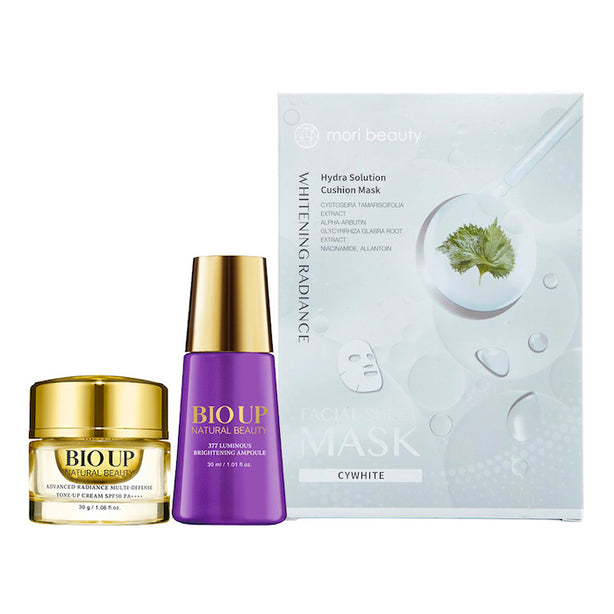 60-day Brightening & Repair Set:hydra Solution Cushion Mask (whitening Radiance)+advanced Radiance Multi-defense Tone Up Cream Spf50+377