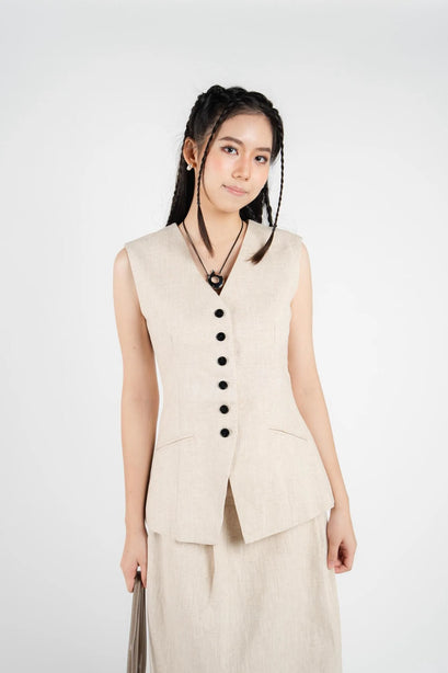 Modish S2 (Linen Vest Set W Skirt)