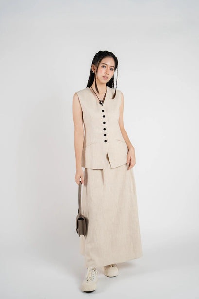 Modish S2 (Linen Vest Set W Skirt)