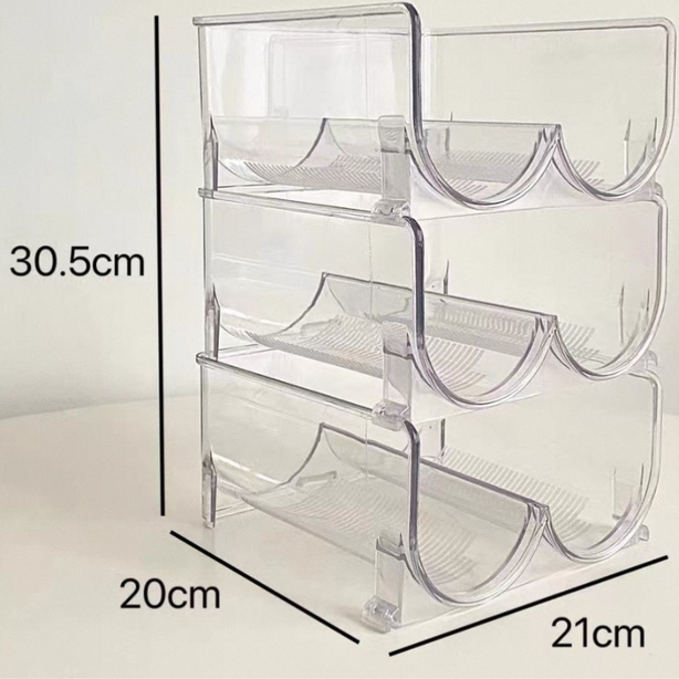 Transparent Water Bottle Storage Rack