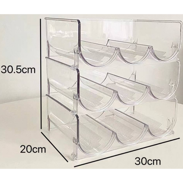 Transparent Water Bottle Storage Rack
