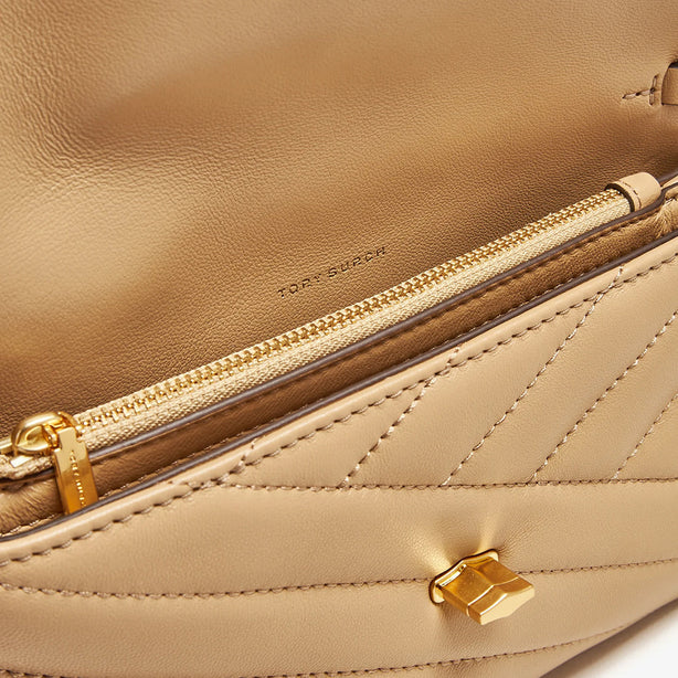 TORY BURCH Kira Chevron Chain Wallet Desert Dune RS-90343