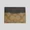 Coach Slim Card Case In Signature Canvas Tan RS-F58110