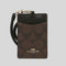 Coach ID Lanyard In Signature Canvas Brown Black RS-63274