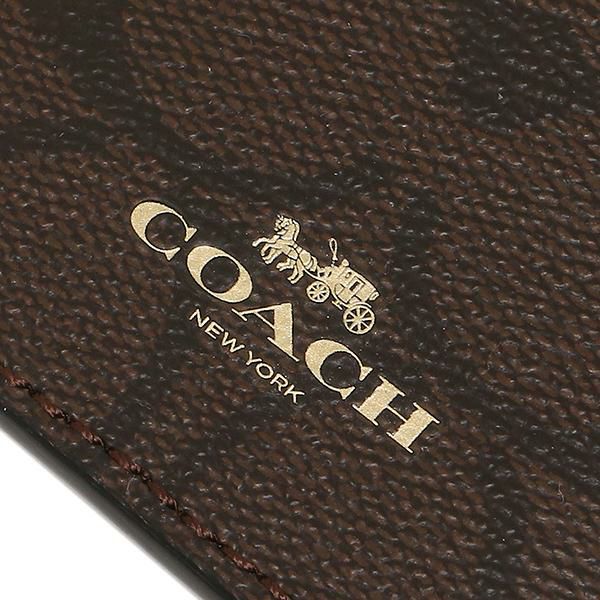 Coach ID Lanyard In Signature Canvas Brown Black RS-63274