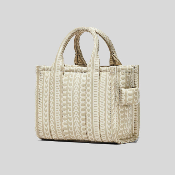 Marc Jacobs The Monogram Leather Mini Tote Bag Khaki RS-H052L03FA22