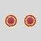 MARC JACOBS The Medallion Stud Earrings True Red RS-M0017169