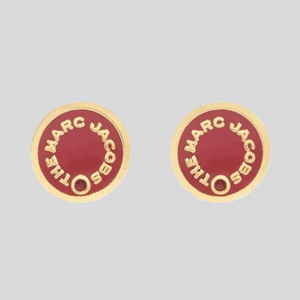 MARC JACOBS The Medallion Stud Earrings True Red RS-M0017169