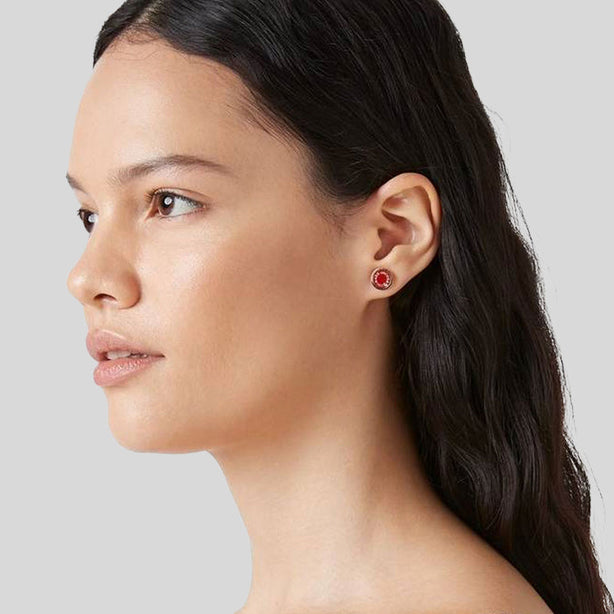 MARC JACOBS The Medallion Stud Earrings True Red RS-M0017169