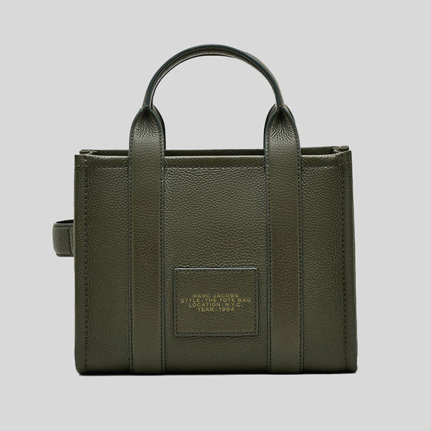 MARC JACOBS The Leather Small Tote Bag Traveler Tote Forest RS-H009L01SP21